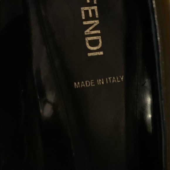 Fendi Black Patent Leather Zucca Heel Pumps (40) - Picture 12 of 14